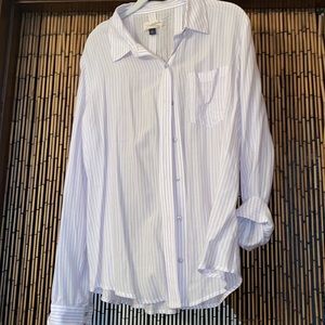 Target striped button down-gently worn
